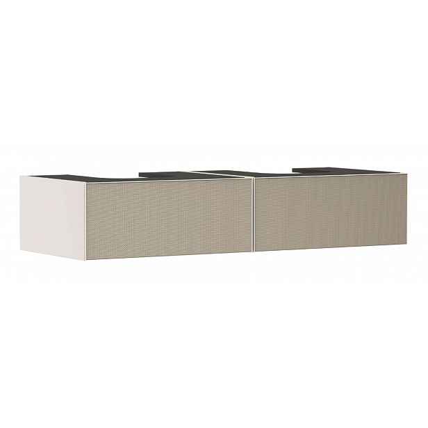 Hansgrohe Xevolos E - Umyvadlová skříňka, 28x137x55 cm, 2 zásuvky, matná béžová/strukturovaný bronz 54317390
