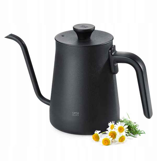 Samadoyo konvice na přípravu kávy a čaje 600 ml, F-122B, černá