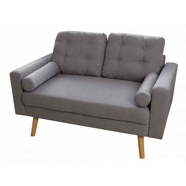 Šedá 2místná pohovka MANDI VELVET