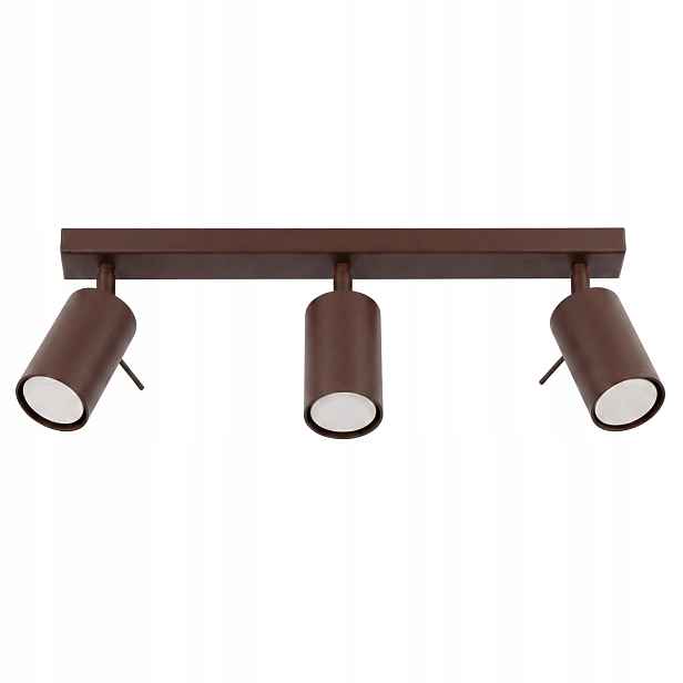 Sollux Lighting stropní svítidlo hnědá lišta 45 cm 3xgu10 ring