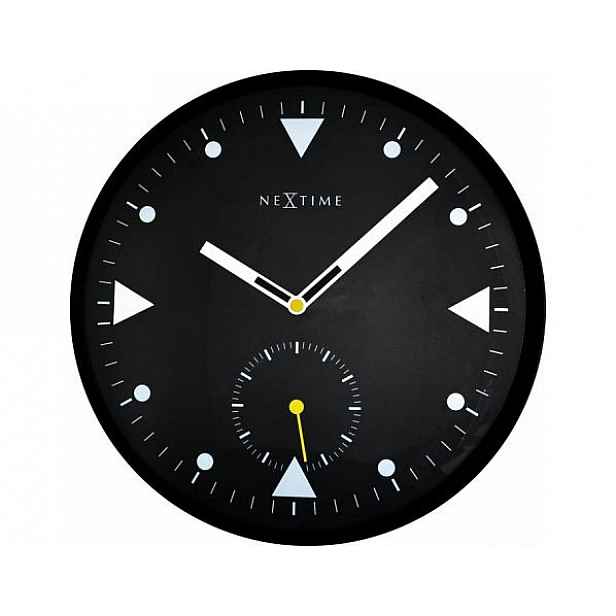 Designové nástěnné hodiny 3049 Nextime Serious black 32cm