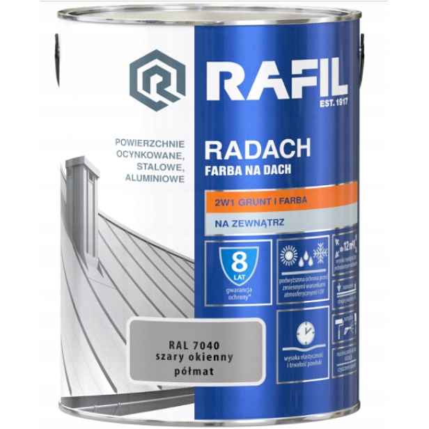 Radach 5L šedá okenní Ral 7040 polomatná Rafil