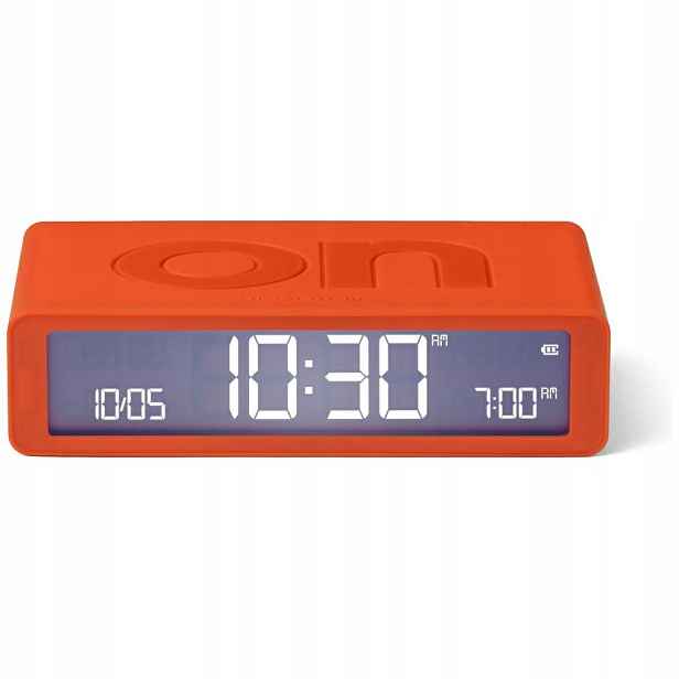 Budík Lexon Flip Classic oboustranný oranžový
