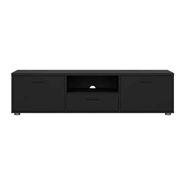 Černý TV stolek 147x38 cm Media – Tvilum