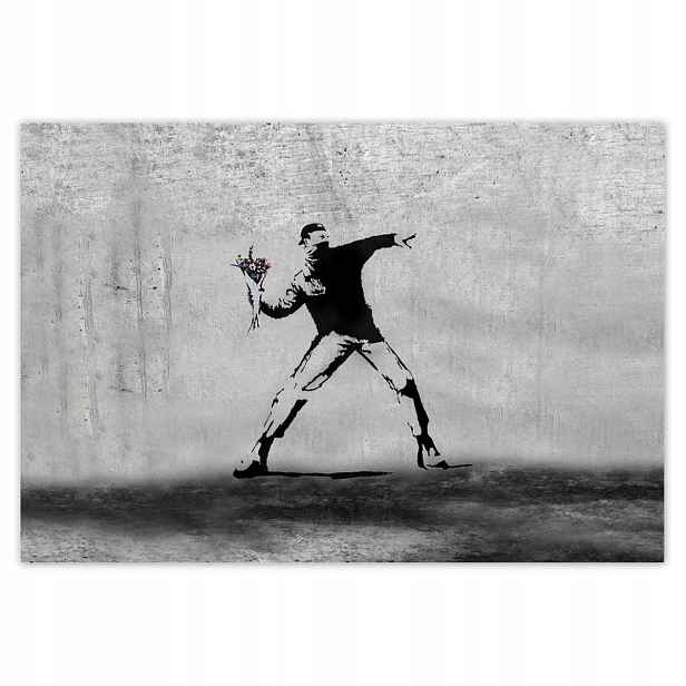 Fototapety 152x104 Banksy Vrhač květin