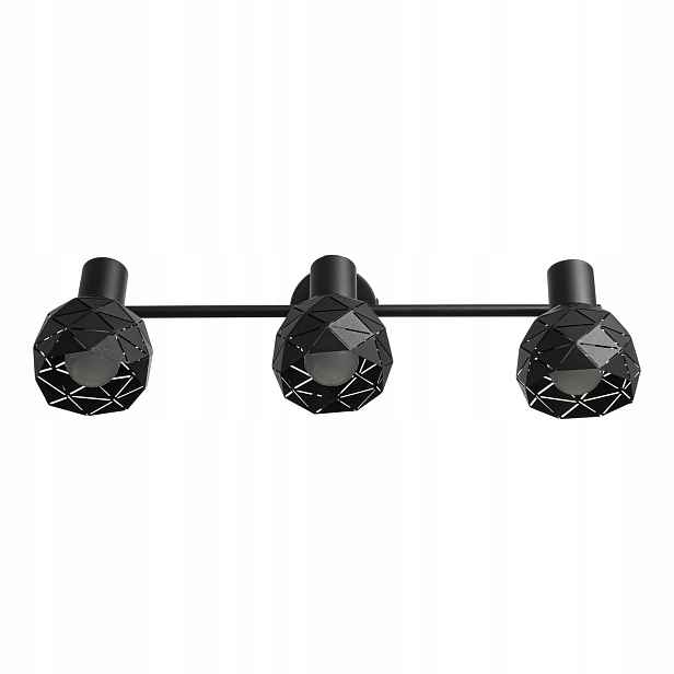 Nástěnné svítidlo trojité reflektory černé moderní 48 cm Light Prestige