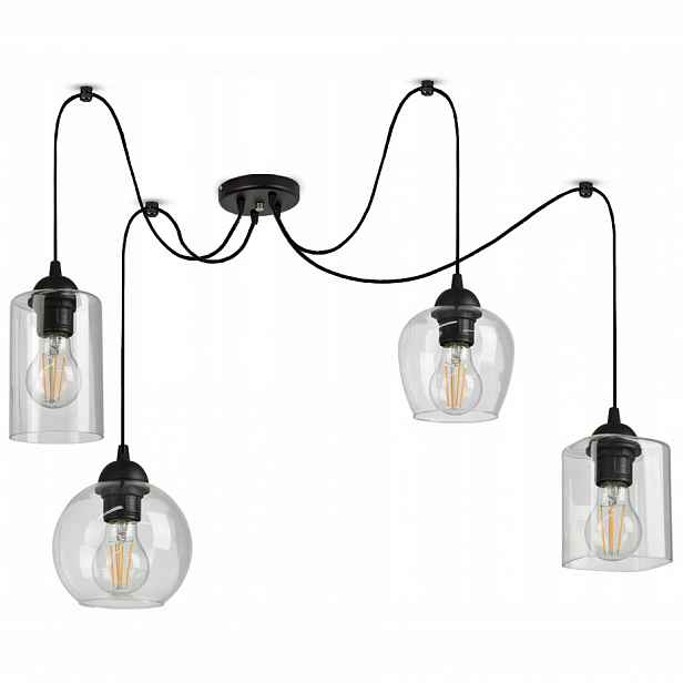 Skleněná závěsná lampa Pavouk Geometrické Stínidla