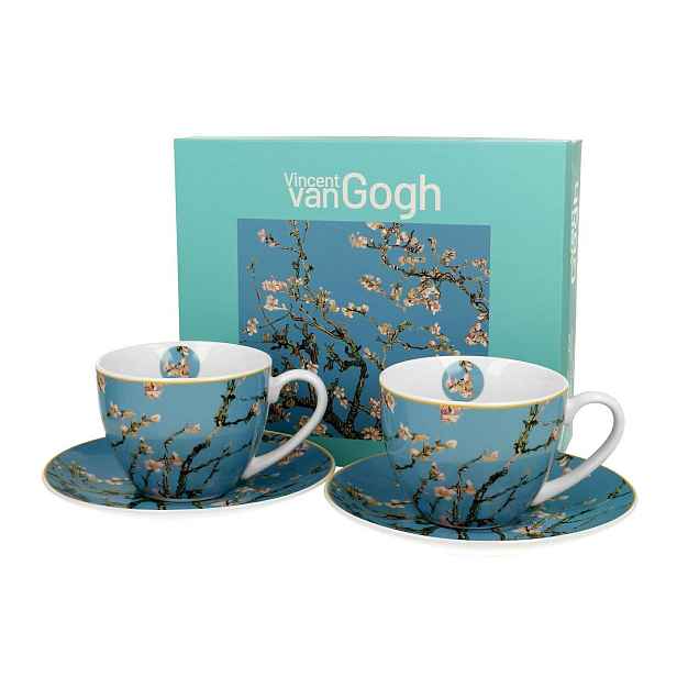 Duo Sada 2 ks porcelánových hrnků Van Gogh A-lmond Blossom 250 ml vícebarevná