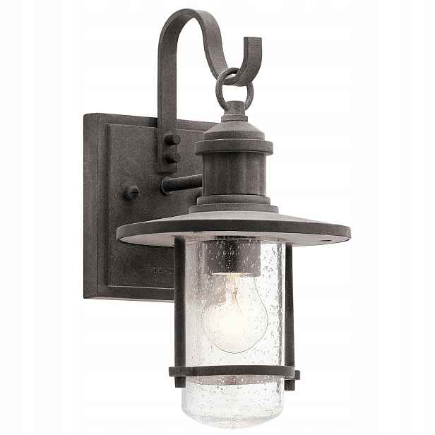 Kichler Riverwood Venkovní nástěnné svítidlo E27 60W IP44 Starý Zinek