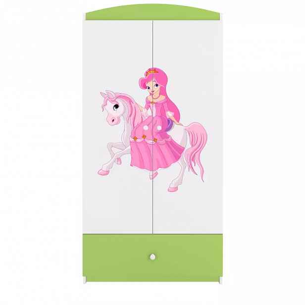 Skříň Babydreams zelená - Princezna 1