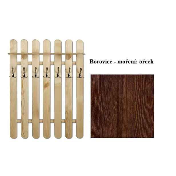 Věšák THOR, masiv borovice/moření ořech