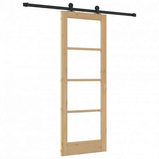 vidaXL Posuvné dveře ORKDAL 73,5 x 198,5 cm Přirozená a černá