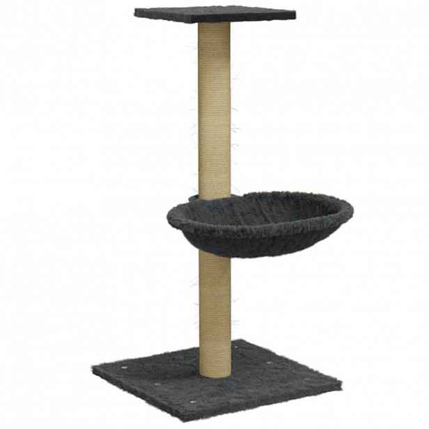 vidaXL Škrabadlo pro kočky se sisalovým sloupkem tmavě šedé 74 cm