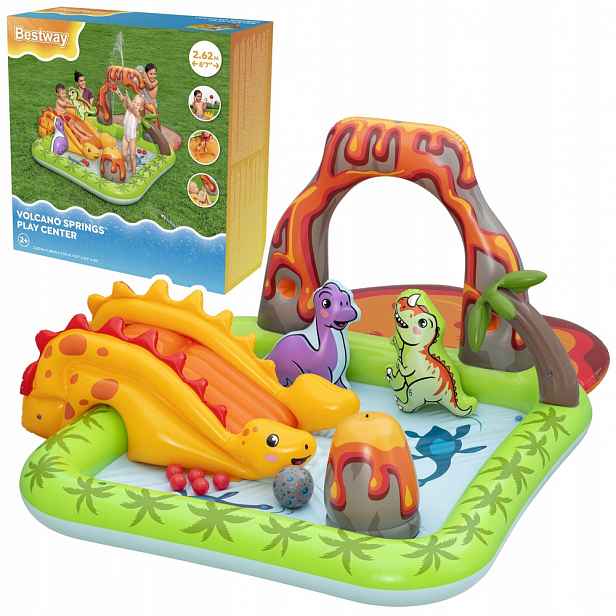 Vodní Dětské Hřiště s dinosaury, sopka, míčky Bestway 53172