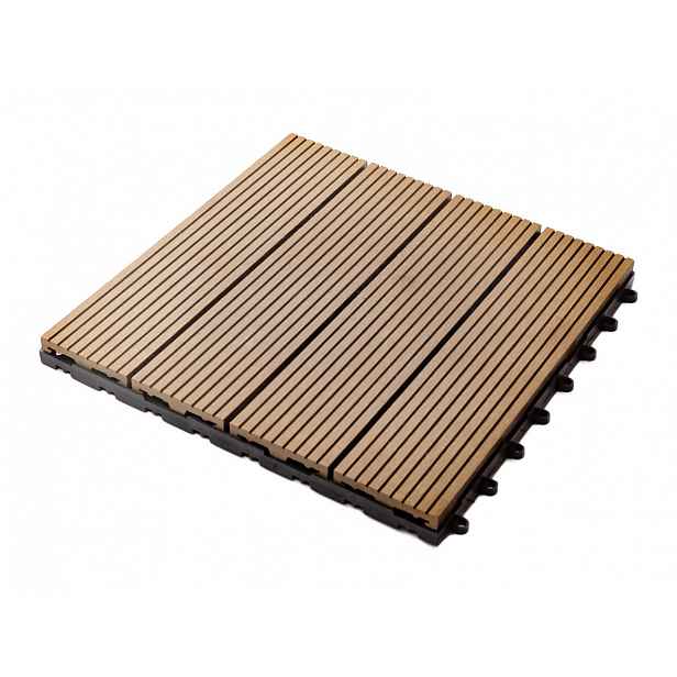 Guttadeck, terasová dlaždice WPC, 300 x 300 mm, světlé dřevo GU100001401