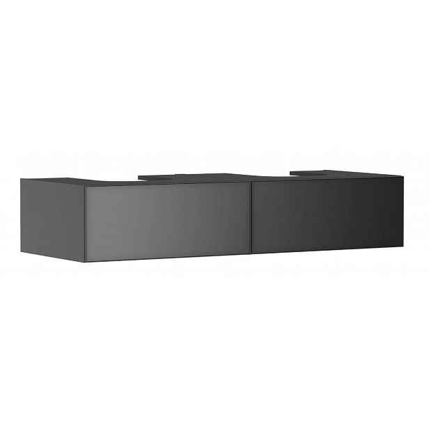 Hansgrohe Xevolos E - Umyvadlová skříňka, 28x137x55 cm, 2 zásuvky, matná šedá/metalická šedá 54318770