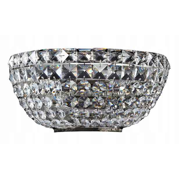 Nástěnná lampa niklová antická s krystaly glamour Maytoni