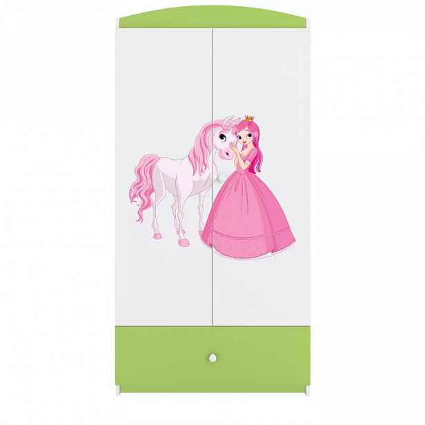 Skříň Babydreams zelená - Princezna 2