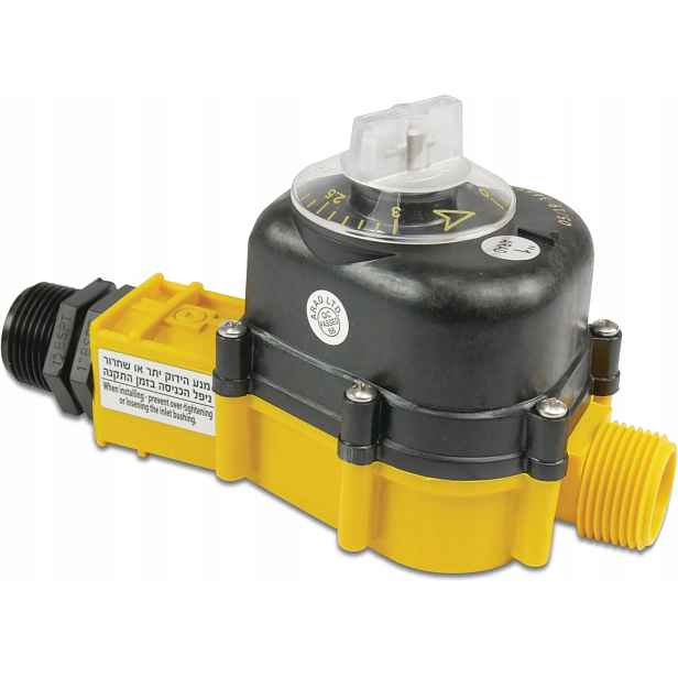 Arad Dávkovač vody litina 1 1/2" Gz 10bar 0-50 m³ žluto-černý typ K 11/2"