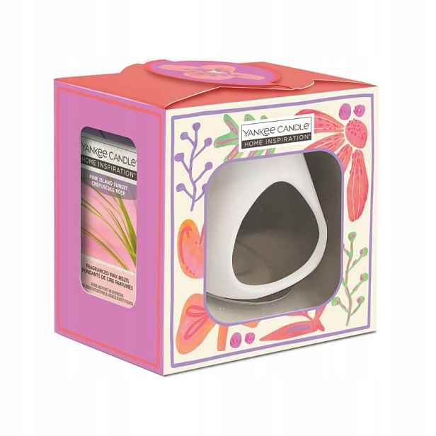 Dárková sada aromalampa s voskem Flowers Home Inspiration Yankee Candle