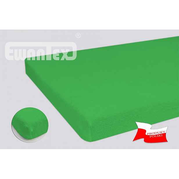 Froté Prostěradlo Bavlněné Polské Ewantex Zeleň 220x200