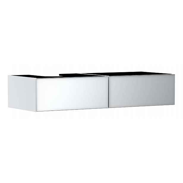 Hansgrohe Xevolos E - Umyvadlová skříňka, 28x137x55 cm, 2 zásuvky, matná bílá/metalická bílá 54319320