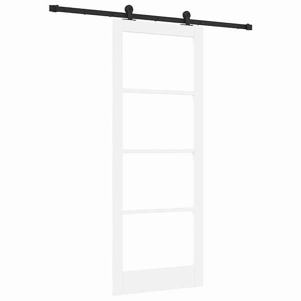 vidaXL Posuvné dveře ORKDAL 83 x 211 cm Masivní borové dřevo a sklo