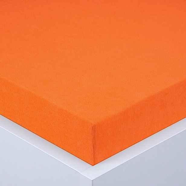 Napínací prostěradlo froté EXCLUSIVE oranžová 160 x 200 cm
