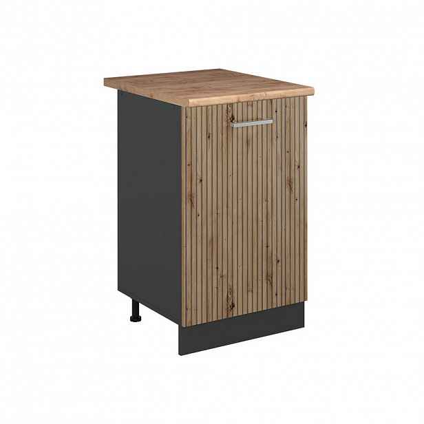 Vicco SPODNÍ SKŘÍŇKA KUCHYŇSKÉ LINKY R-Line, Řemeslný dub/Antracit, 50 cm pracovná doska Dub Goldkraft