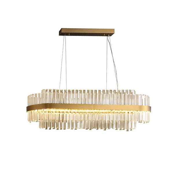 Astoria závěsná lampa 80 cm lineární Led 40 W glamour křišťálově zlatá