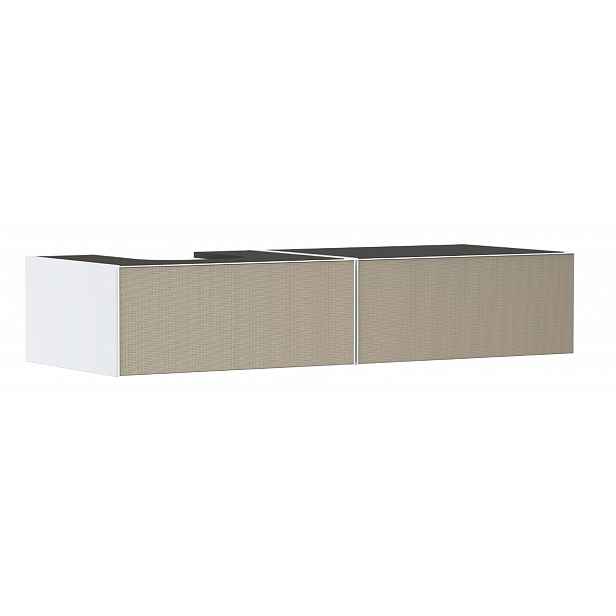 Hansgrohe Xevolos E - Umyvadlová skříňka, 28x137x55 cm, 2 zásuvky, matná bílá/strukturovaný bronz 54319390
