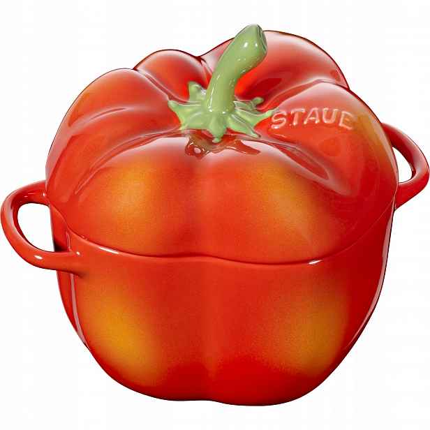 Keramická kokilka Staub paprika 450 ml červená s víkem 12 cm