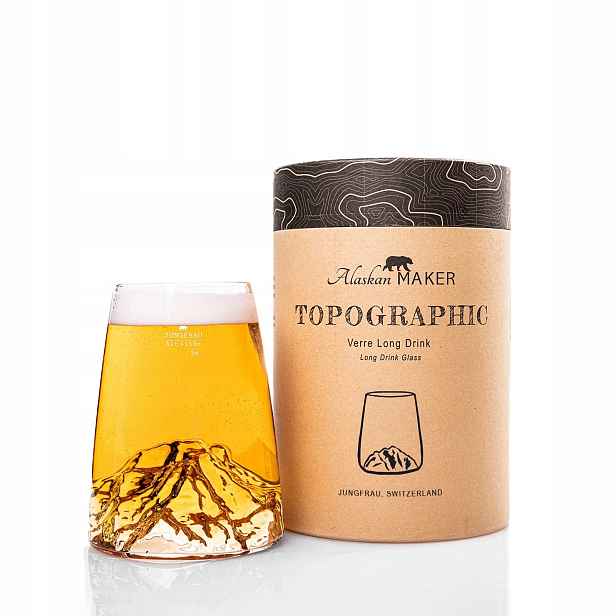Sklenice Long Drink Topographic Jungfrau