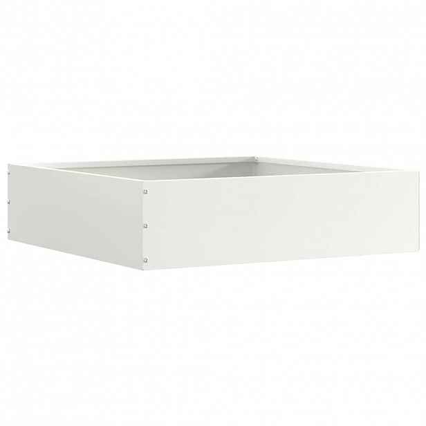vidaXL Okraj trávníku 50 x 50 x 13 cm Ocel Bílá