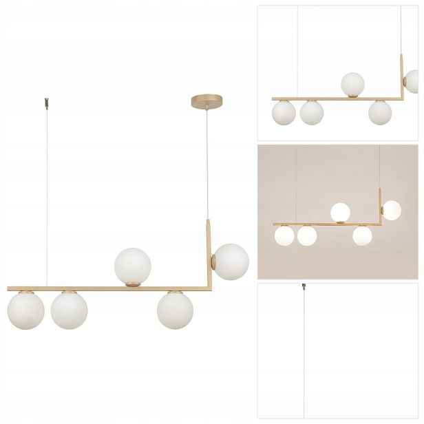 Závěsná zlatá Andy s harmonickými liniemi nad barem, moderní Sigma Lighting