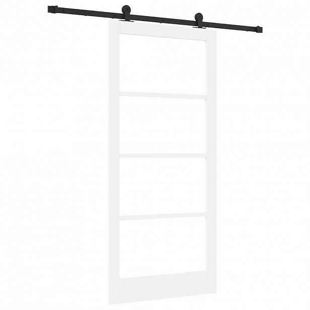 vidaXL Posuvné dveře ORKDAL 93 x 202 cm Masivní borové dřevo a sklo
