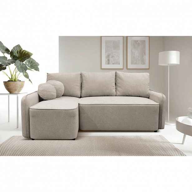 MID.YOU ROHOVÁ SEDAČKA, textil, šedohnědá