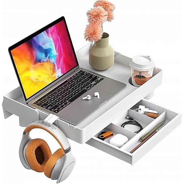 Bílý Organizér Do Postele Noční 43 X 28,5 X 8 CM Nosnost Až 11 Kg