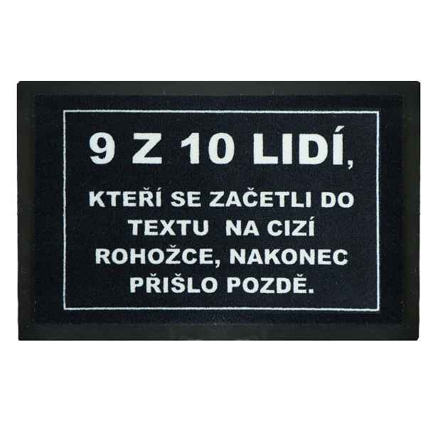 POSLEDNÍ ŠANCE: Rohožka 9 z 10ti lidí (přišlo pozdě) 40x60 cm - na ven i na doma, 40x60, šedá, GDmats