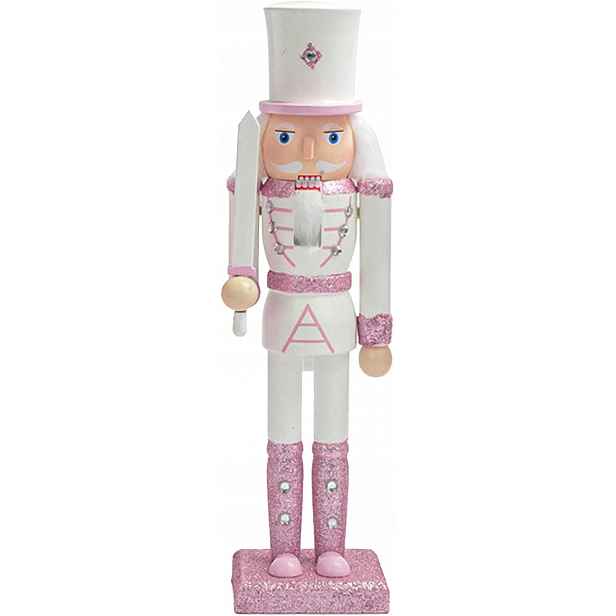 Vánoční Figurka Luskáček 30 CM Bílý S Mečem