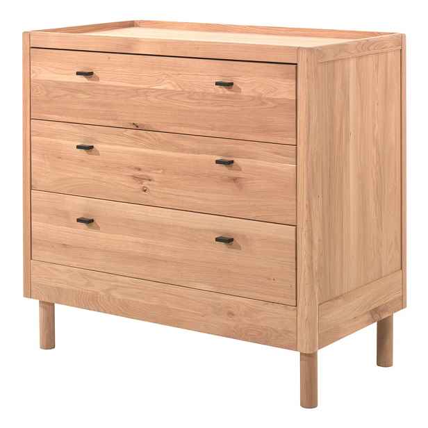Dětská komoda z dubového dřeva v přírodní barvě 100x95x55 cm Forrest – Vipack