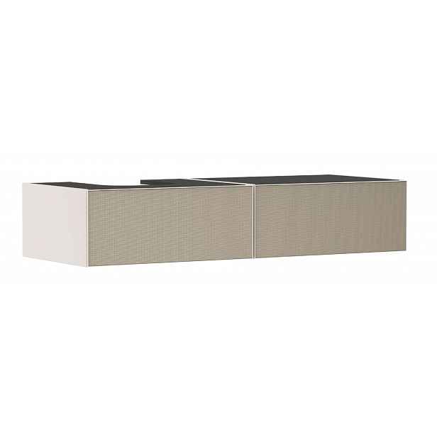 Hansgrohe Xevolos E - Umyvadlová skříňka, 28x137x55 cm, 2 zásuvky, matná béžová/strukturovaný bronz 54320390