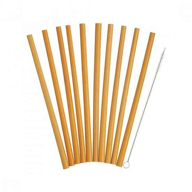 Sada 10 bambusových brček, 19 cm - Natural Elements