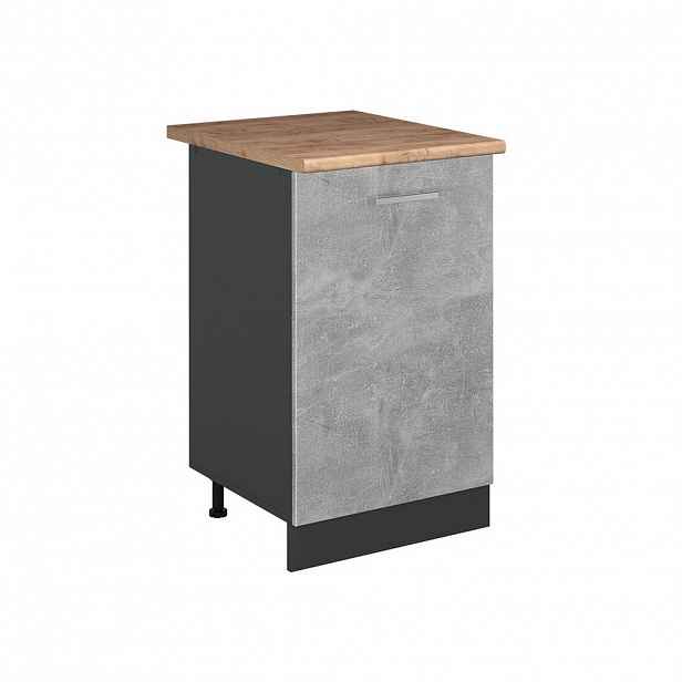 Vicco SPODNÍ SKŘÍŇKA KUCHYŇSKÉ LINKY R-Line, Beton/Antracit, 50 cm pracovná doska Dub Goldkraft