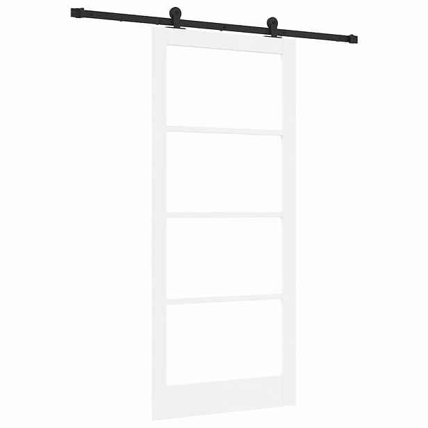 vidaXL Posuvné dveře ORKDAL 93 x 211 cm Masivní borové dřevo a sklo