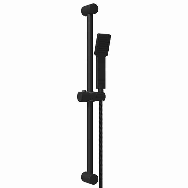 vidaXL Sada sprchového systému Černá 70 cm Nerezová ocel