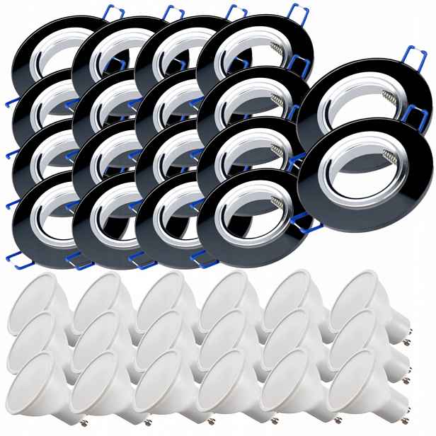 18x Skleněná Stropní Lampa Zapuštěná Do Stropu Křišťál 3W Led Žárovky
