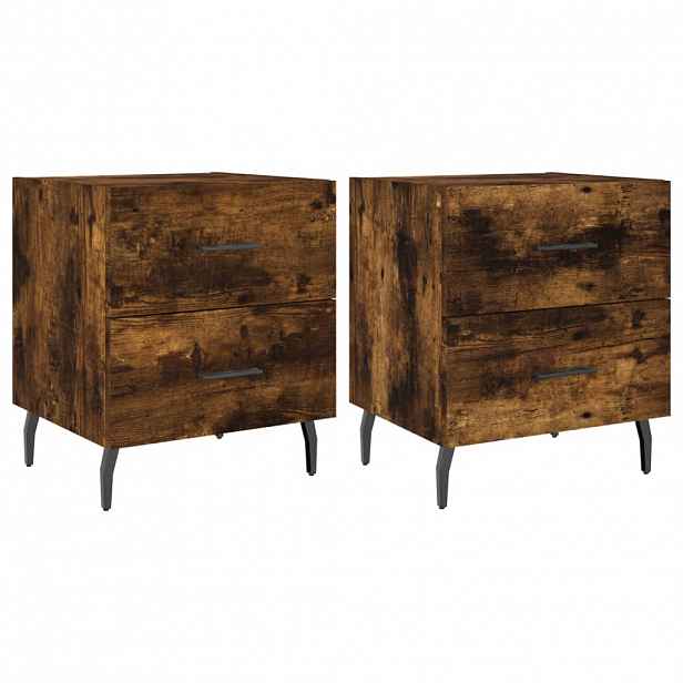vidaXL Noční stolky 2 ks kouřový dub 40x35x47,5 cm kompozitní dřevo