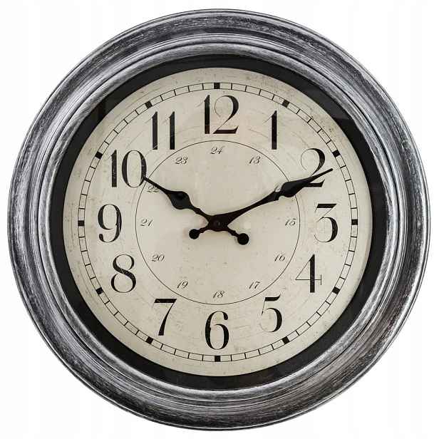 Nástěnné hodiny Retro šedé elegantní Stylové 39 cm