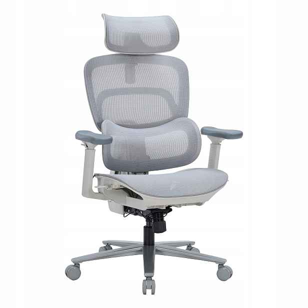 Otočné křeslo šedé Spacetronik Ergonomické houpací křeslo 110 kg, stolní síť